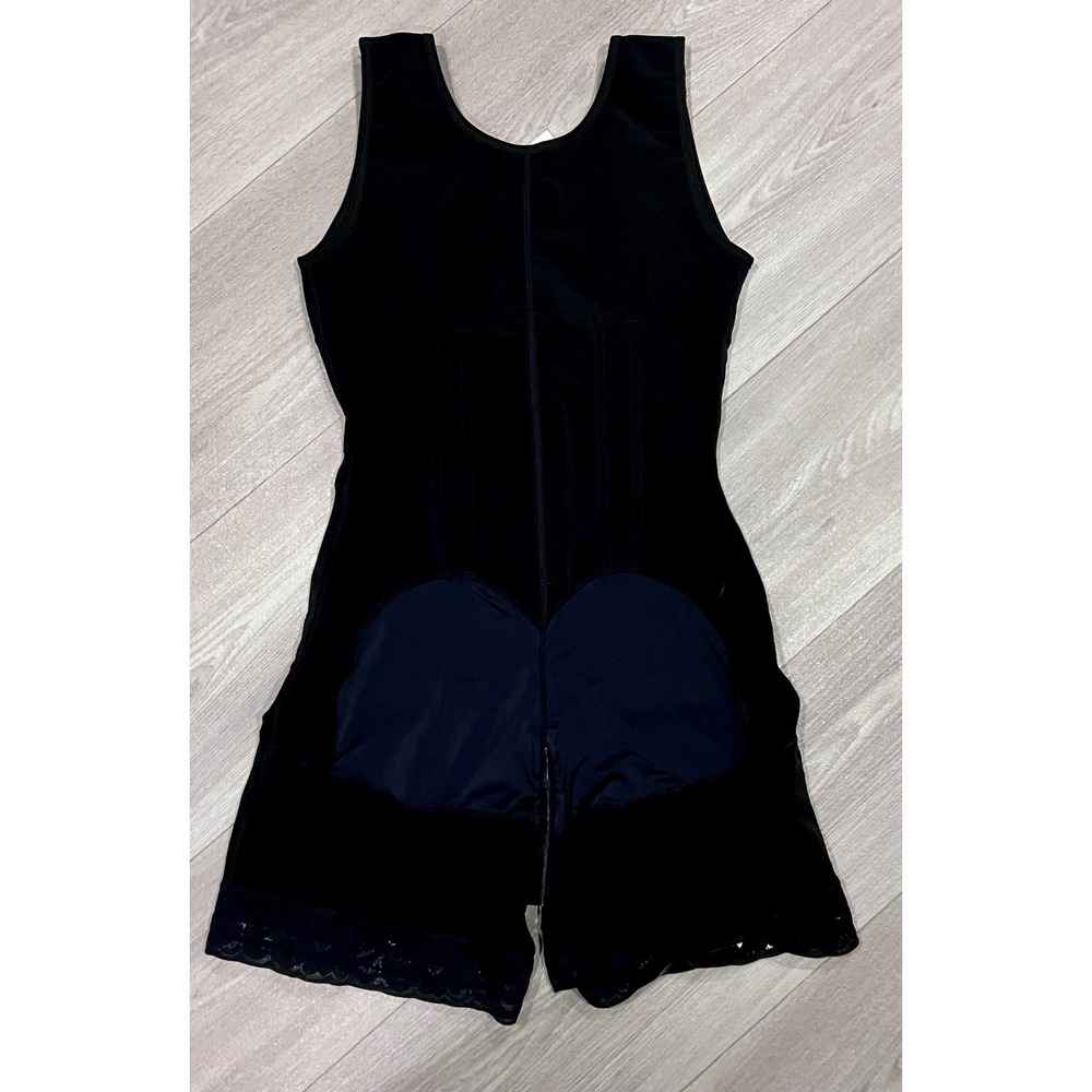 New Black Full-Body Shapewear Faja Front Zip Closure, Size Large - Picture 6 of 9